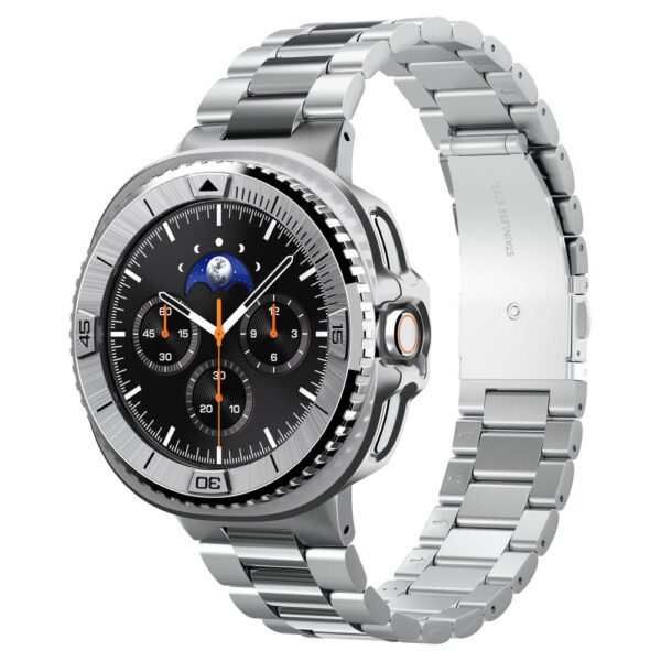 Spigen Bezel Tune Pro Pilot Cover for Samsung Galaxy Watch 8 Classic 46mm - Silvereng