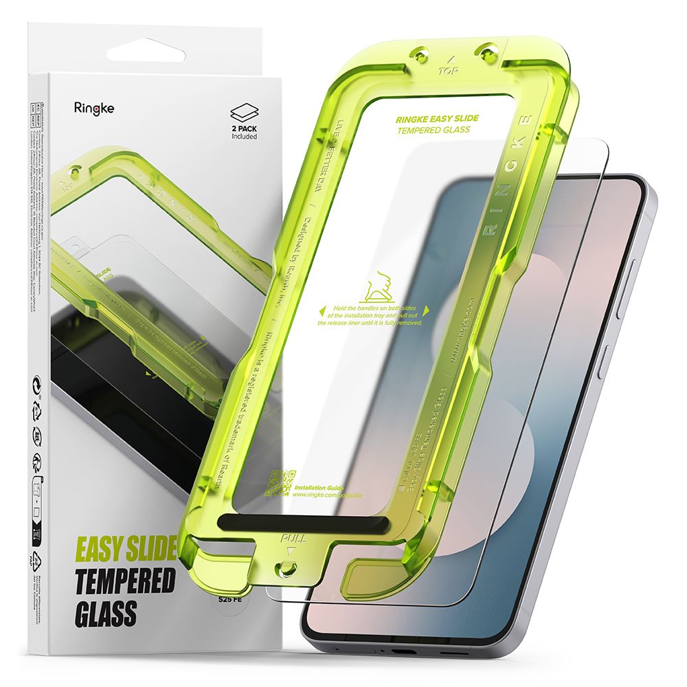 Ringke Easy Slide Glass 2-pack for Samsung Galaxy S25eng