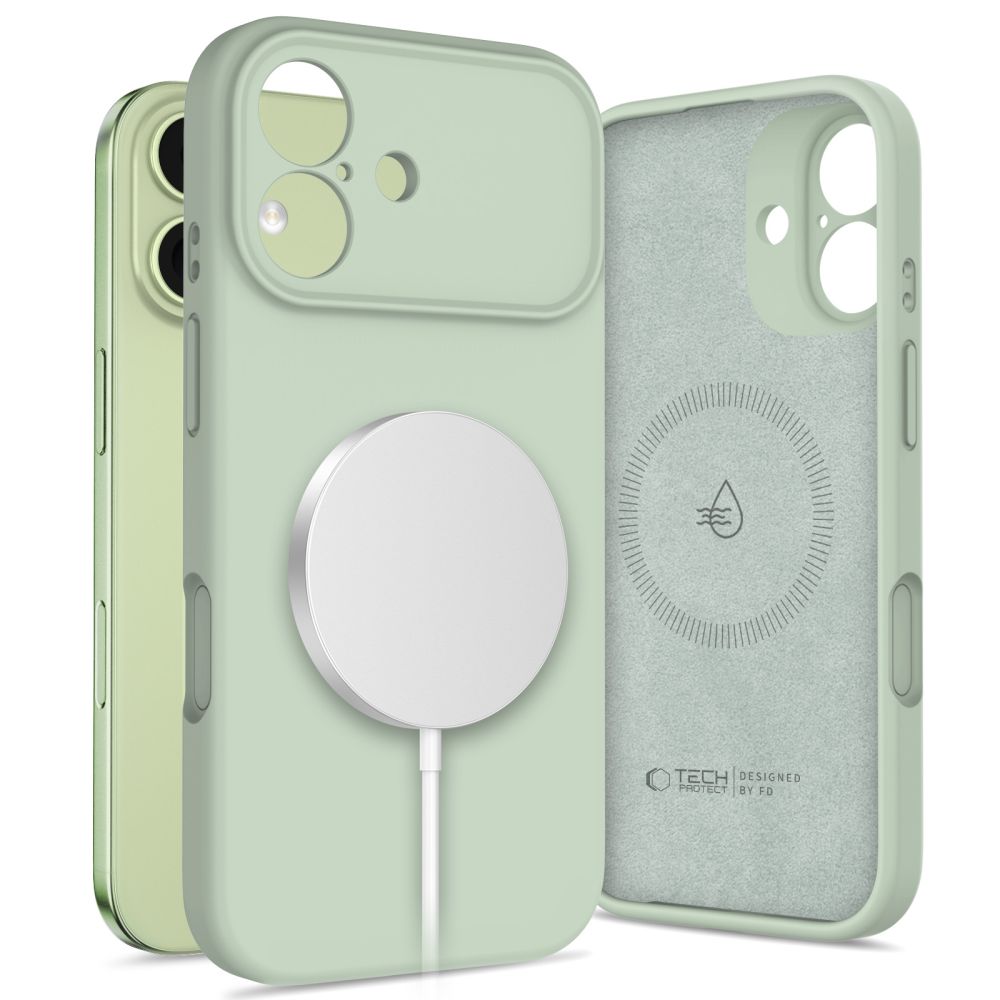 Tech-Protect Silicone MagSafe Case for iPhone 17 - Greeneng