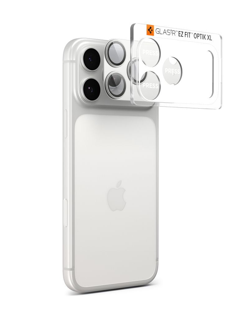 Spigen Optik Pro XL Camera Lens Glass for iPhone 17 Pro - Silvereng