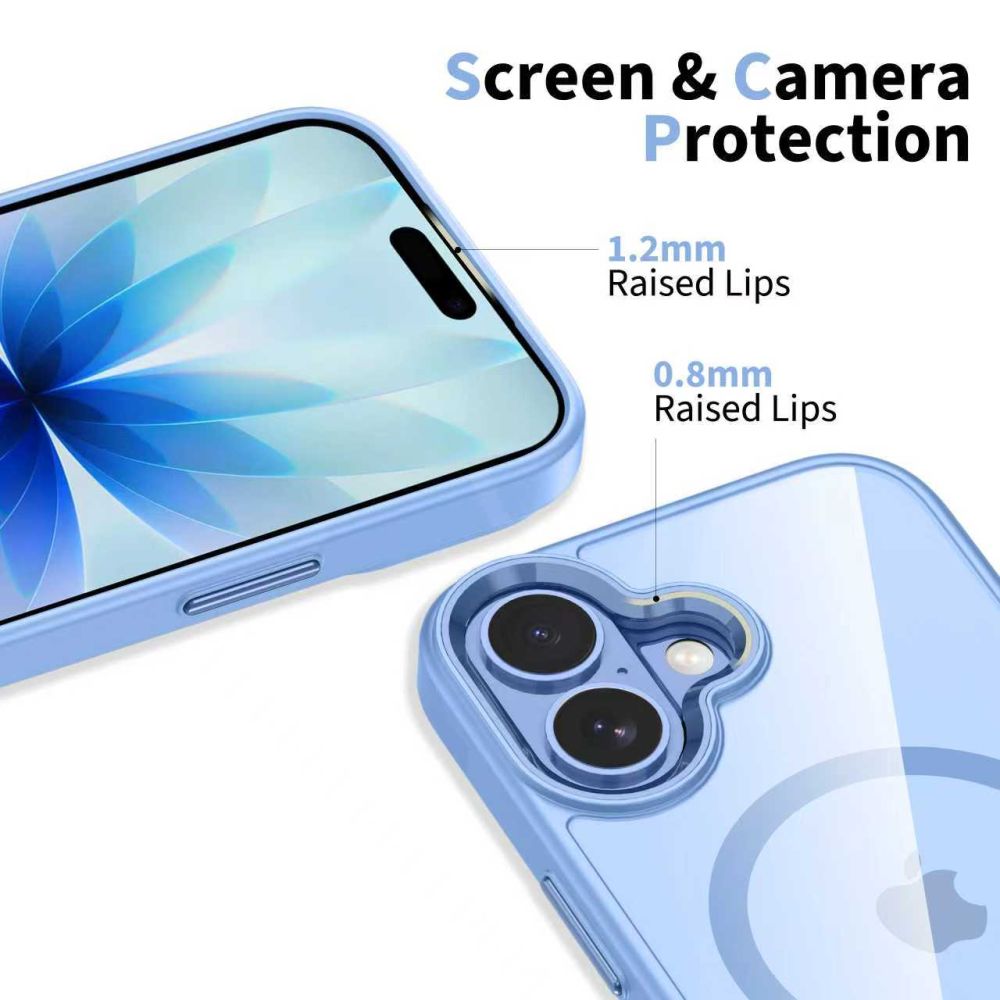 Tech-Protect MagMat MagSafe Case for iPhone 17 - Transparent Blueeng