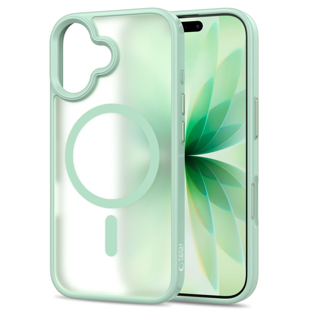 CREATOR: gd-jpeg v1.0 (using IJG JPEG v62), quality = 80 Tech-Protect MagMat MagSafe Case for iPhone 17 - Transparent Greeneng