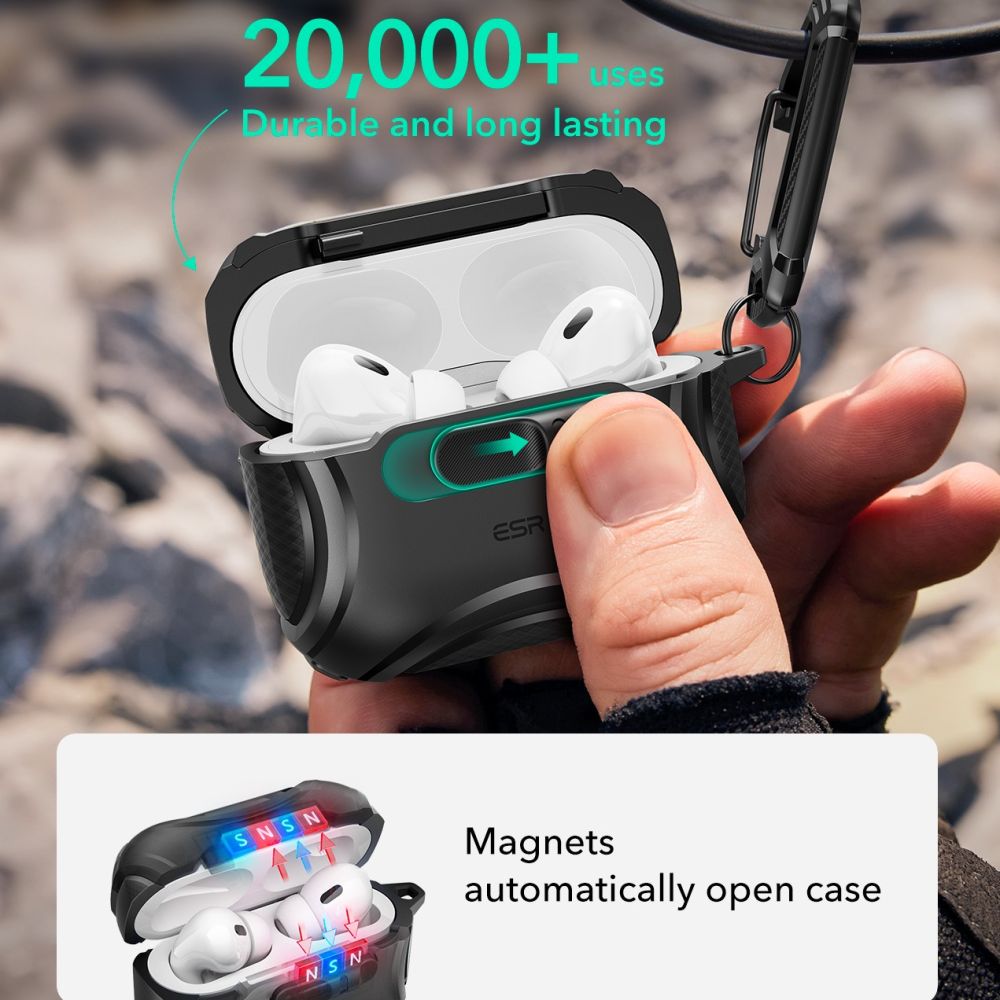 CREATOR: gd-jpeg v1.0 (using IJG JPEG v62), quality = 80 ESR Cyber FlickLock MagSafe Case for AirPods Pro 3 - Blackeng
