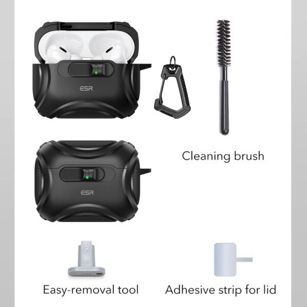 CREATOR: gd-jpeg v1.0 (using IJG JPEG v62), quality = 80 ESR Cyber FlickLock MagSafe Case for AirPods Pro 3 - Blackeng