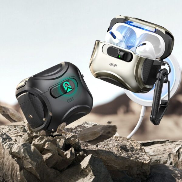 ESR Cyber ​​FlickLock MagSafe case for AirPods Pro 3 - silvereng