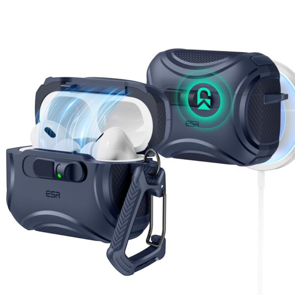 ESR Cyber ​​FlickLock MagSafe Case for AirPods Pro 3 - Navy Blueeng