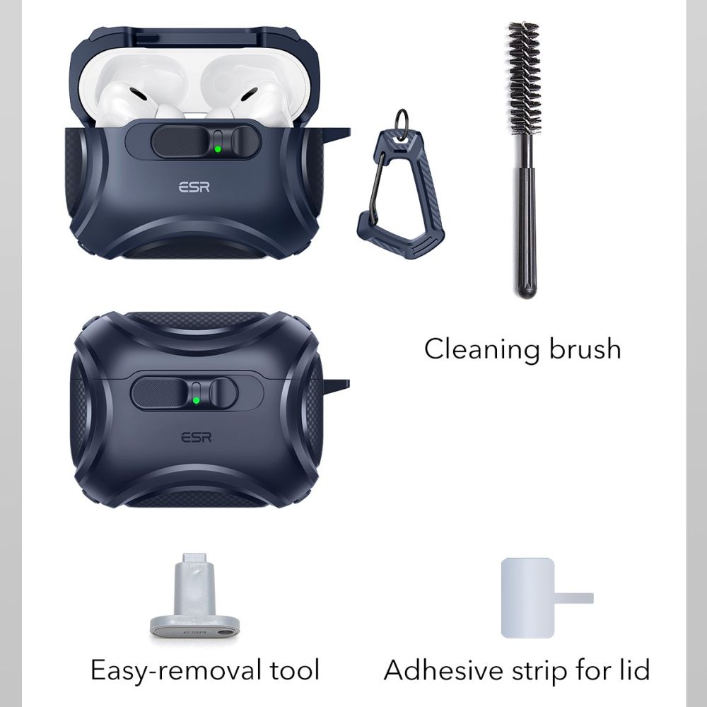 ESR Cyber ​​FlickLock MagSafe Case for AirPods Pro 3 - Navy Blueeng