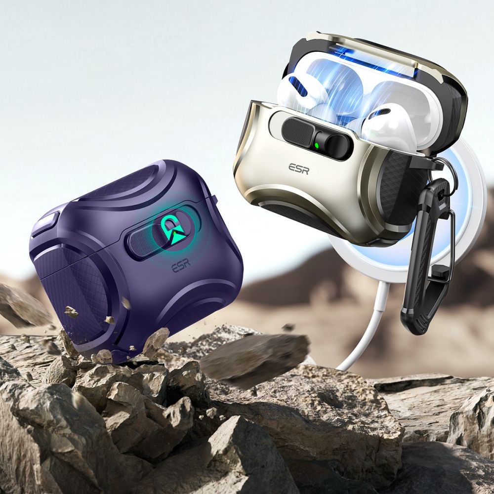 ESR Cyber ​​FlickLock MagSafe Case for AirPods Pro 3 - Purpleeng