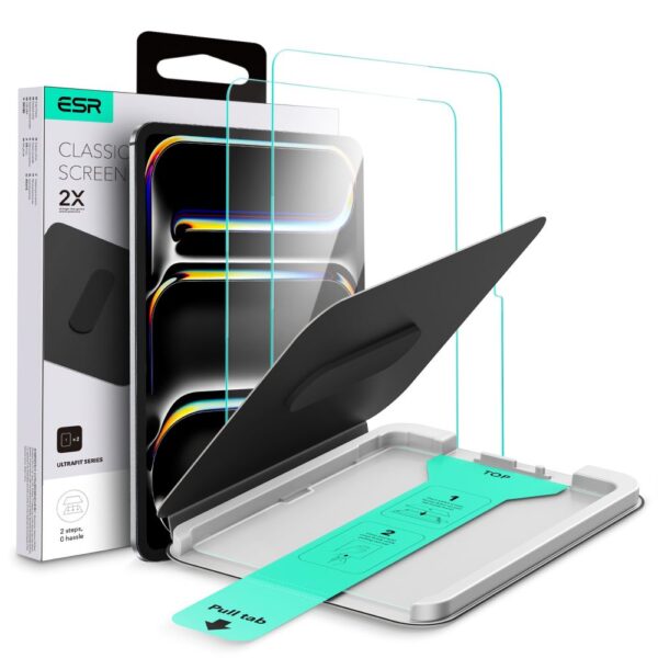 CREATOR: gd-jpeg v1.0 (using IJG JPEG v62), quality = 80 ESR UltraFit Tempered Glass 2-pack for iPad Pro 13” 7 / 8 / 2024-2025eng