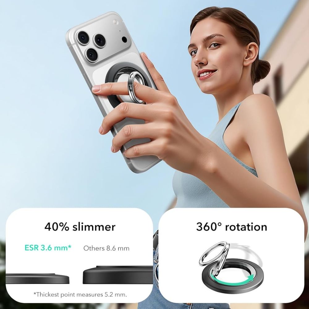 ESR Magnetic HaloLock MagSafe Phone Holder - Blackeng