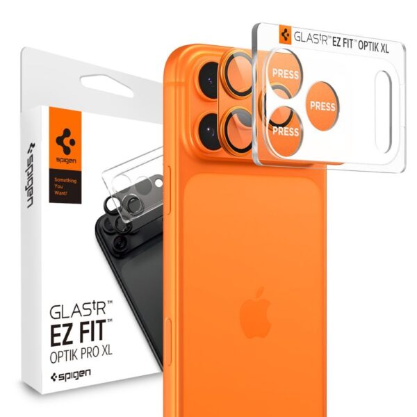 CREATOR: gd-jpeg v1.0 (using IJG JPEG v62), quality = 80 Spigen Optik Pro XL Camera Lens Glass for iPhone 17 Pro Max - Orangeeng