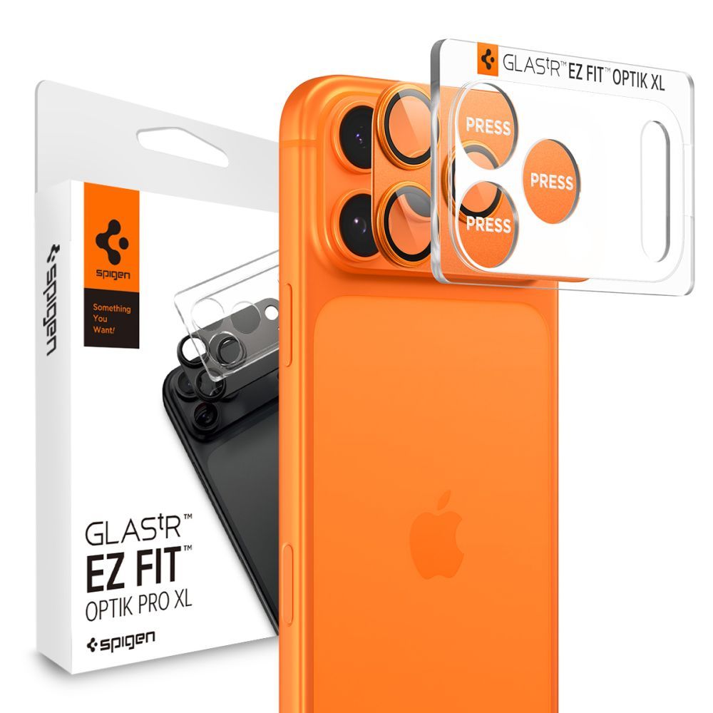 CREATOR: gd-jpeg v1.0 (using IJG JPEG v62), quality = 80 Spigen Optik Pro XL Camera Lens Glass for iPhone 17 Pro Max - Orangeeng