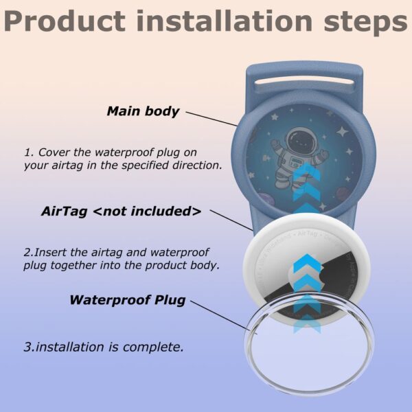 Tech-Protect Nylon Strap for Apple AirTag 1/2 - Pinkeng