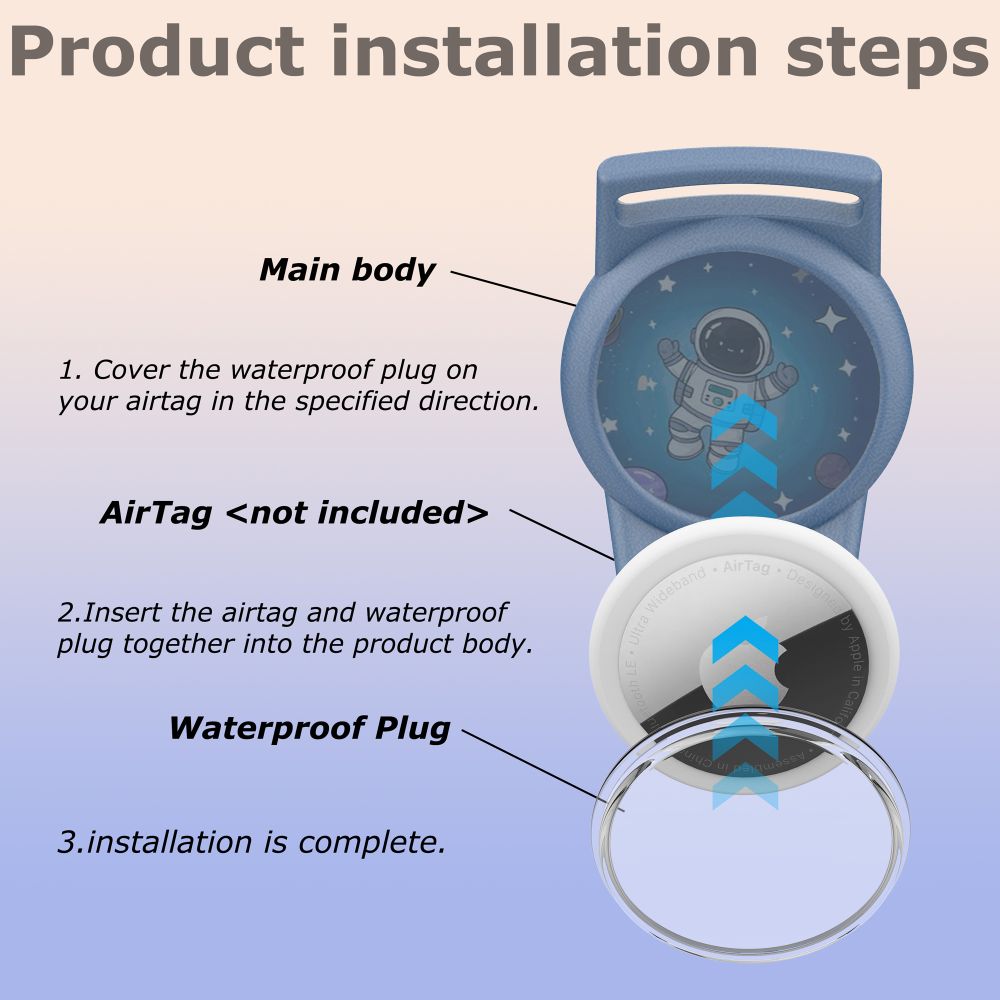 Tech-Protect Nylon Strap for Apple AirTag 1/2 - Pinkeng