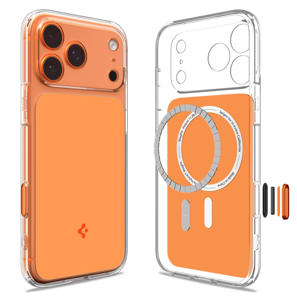 Spigen Thin Fit MagSafe Case for iPhone 17 Pro Max - Clear Orangeeng