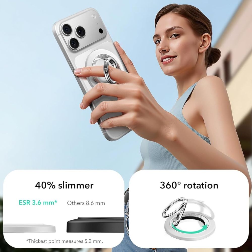 ESR Magnetic HaloLock MagSafe Phone Holder - Whiteeng