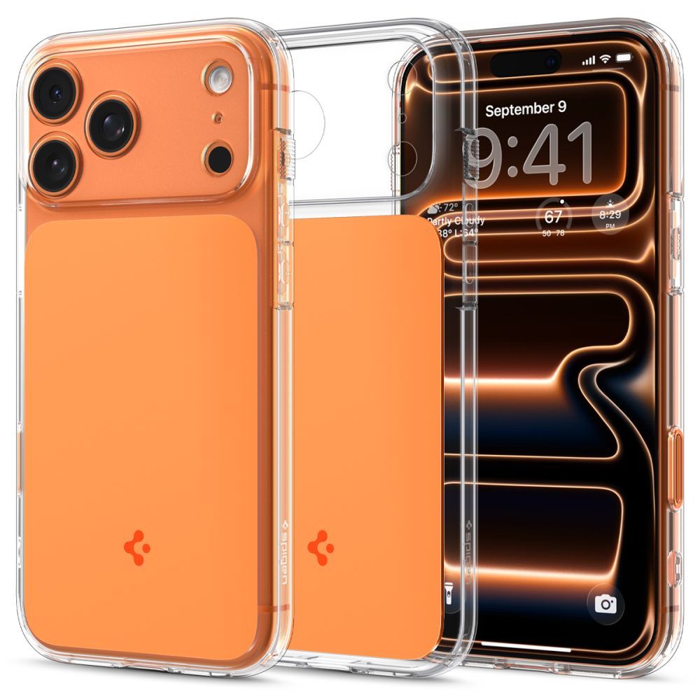 Spigen Thin Fit MagSafe Case for iPhone 17 Pro - Transparent Orangeeng