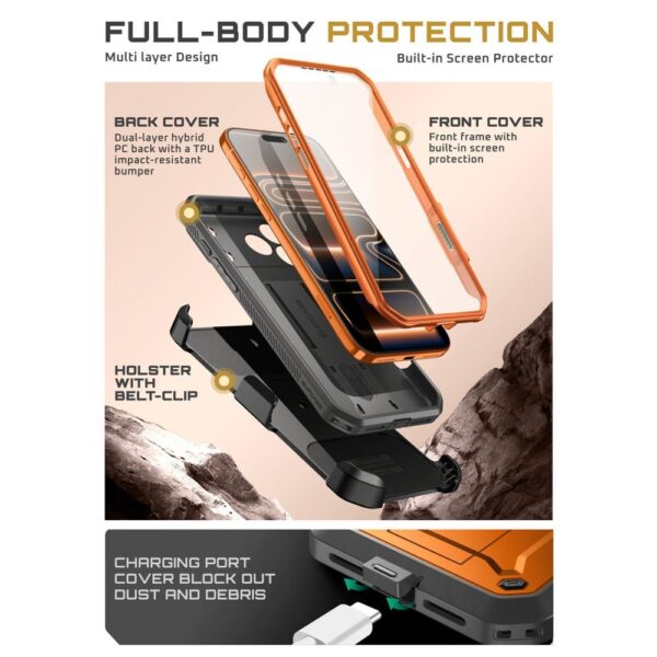 Supcase Unicorn Beetle Pro Case for iPhone 17 Pro - Orangeeng