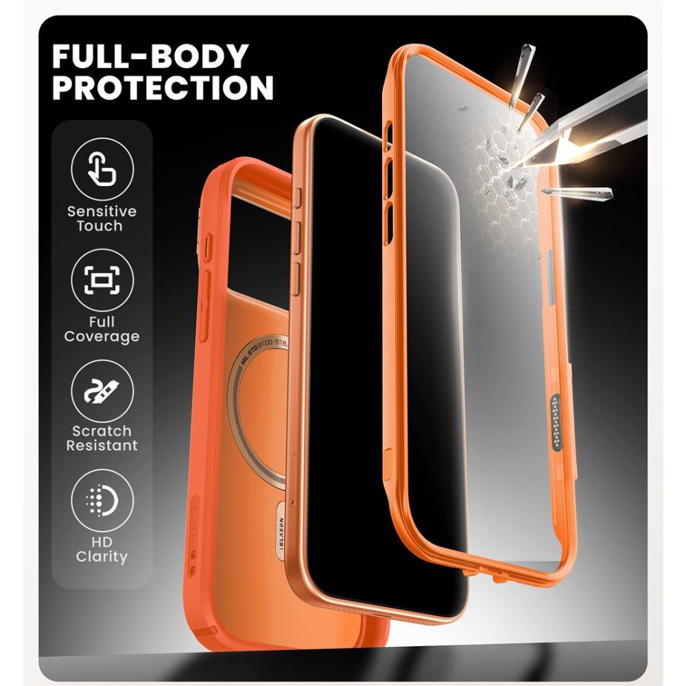 Supcase IBLSN Ares Flip MagSafe Case for iPhone 17 Pro - Orangeeng