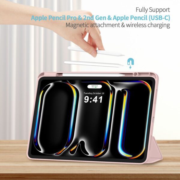 CREATOR: gd-jpeg v1.0 (using IJG JPEG v62), quality = 80 Tech-Protect SC Pen Case for iPad Pro 13” 7 / 8 / 2024-2025 - Pinkeng