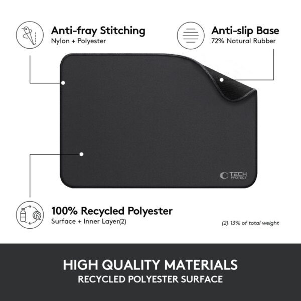 Tech-Protect A100 Mouse Pad 35 x 25 cm - Blackeng