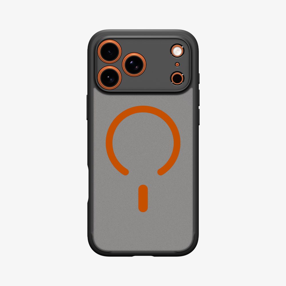 Spigen Ultra Hybrid MagSafe Case for iPhone 17 Pro - Black and Orangeeng
