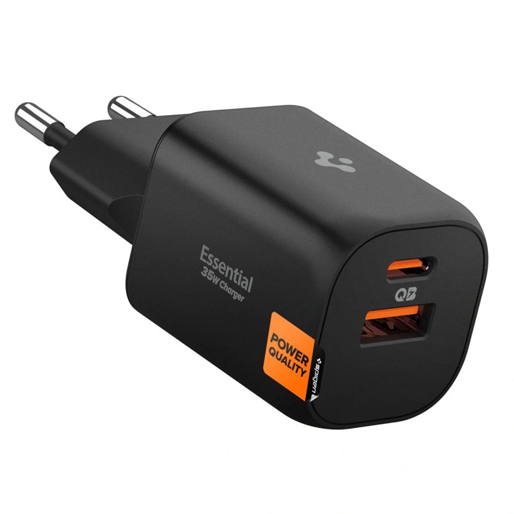 Spigen Essential EE352EU USB-C / USB-A 35W Wall Charger - Blackeng