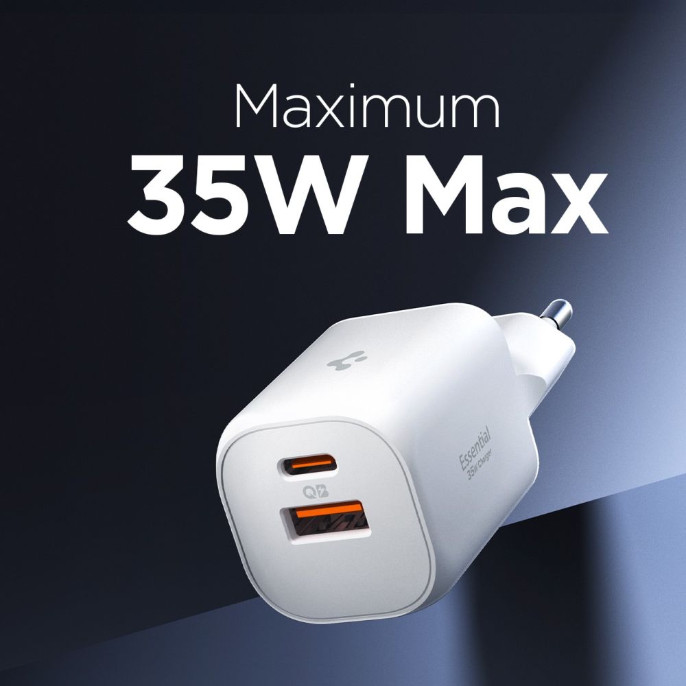 Spigen Essential EE352EU USB-C / USB-A 35W Wall Charger - Whiteeng