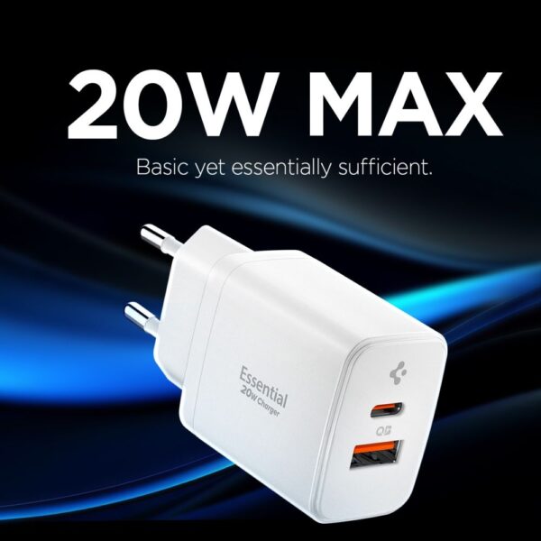 Spigen Essential EE202EU 20W Wall Charger - Whiteeng