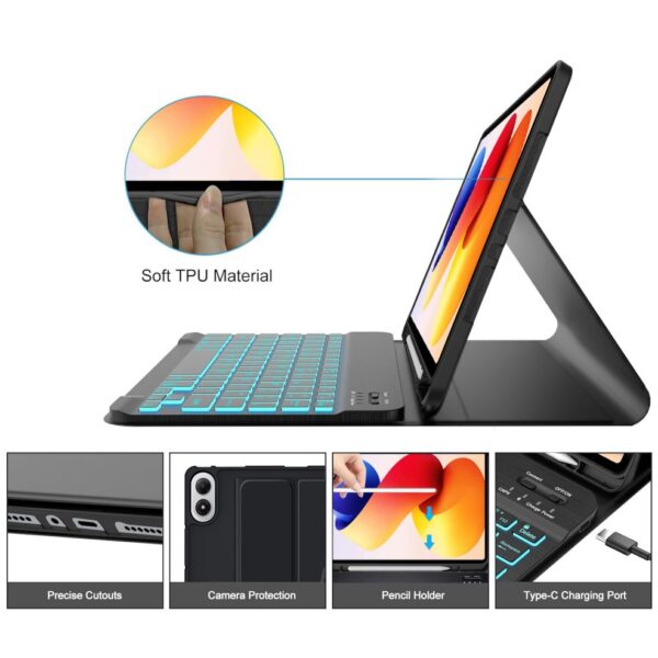 Tech-Protect SC Pen Case for Xiaomi Poco Pad M1 / Redmi Pad 2 Pro 12.1 - Blackeng