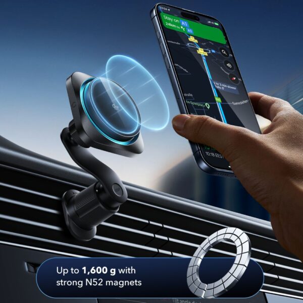 CREATOR: gd-jpeg v1.0 (using IJG JPEG v62), quality = 80 ESR OmniLock Qi2.2 Magnetic MagSafe Car Air Vent Mount - Blackeng