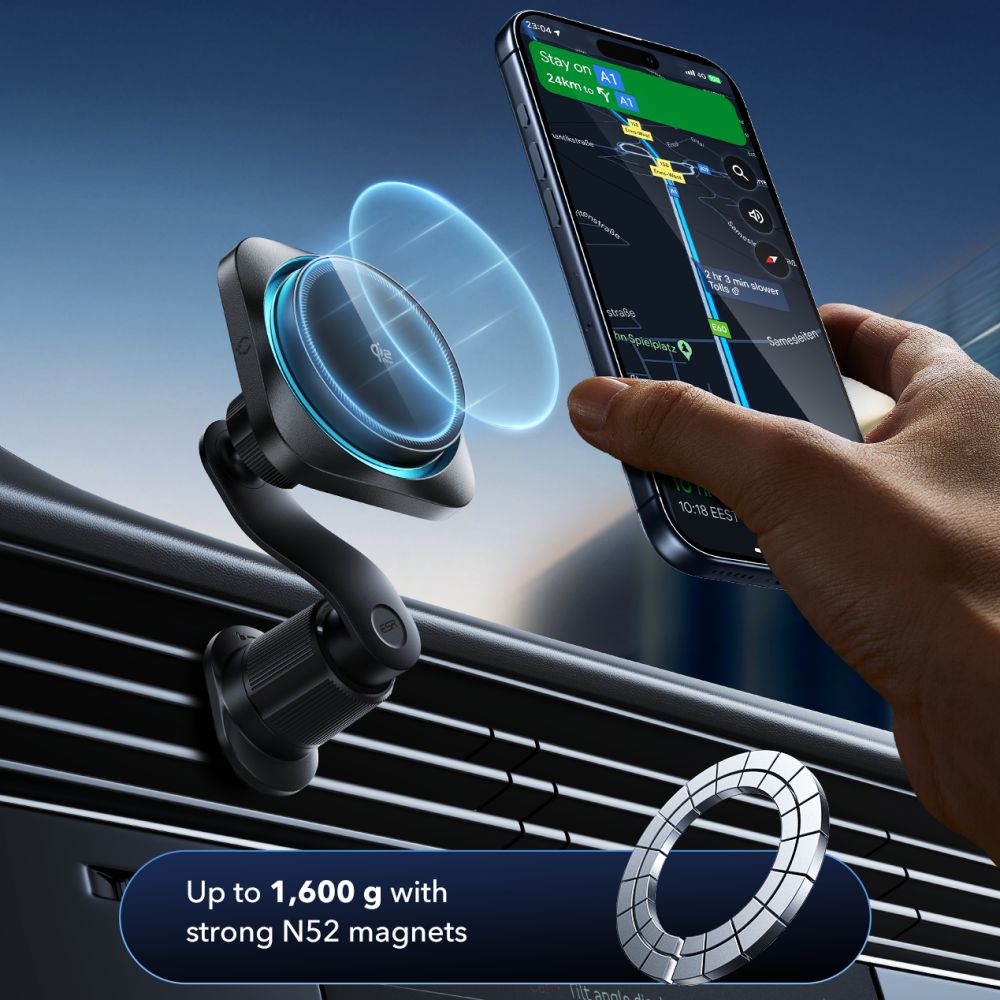 CREATOR: gd-jpeg v1.0 (using IJG JPEG v62), quality = 80 ESR OmniLock Qi2.2 Magnetic MagSafe Car Air Vent Mount - Blackeng