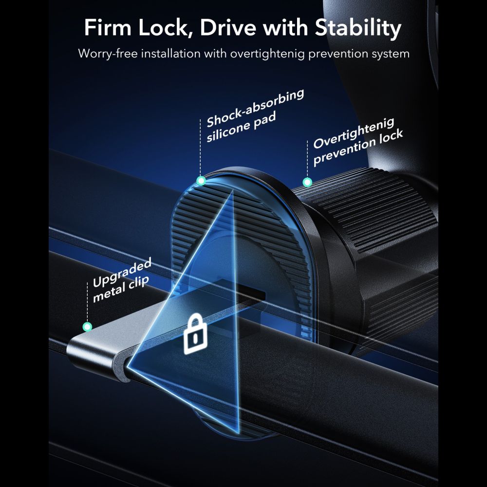 CREATOR: gd-jpeg v1.0 (using IJG JPEG v62), quality = 80 ESR OmniLock Qi2.2 Magnetic MagSafe Car Air Vent Mount - Blackeng