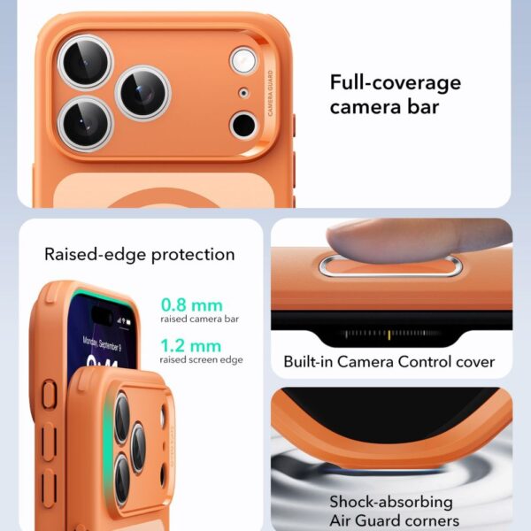 CREATOR: gd-jpeg v1.0 (using IJG JPEG v62), quality = 80 ESR Classic Hybrid MagSafe Case for iPhone 17 Pro - Clear Orangeeng