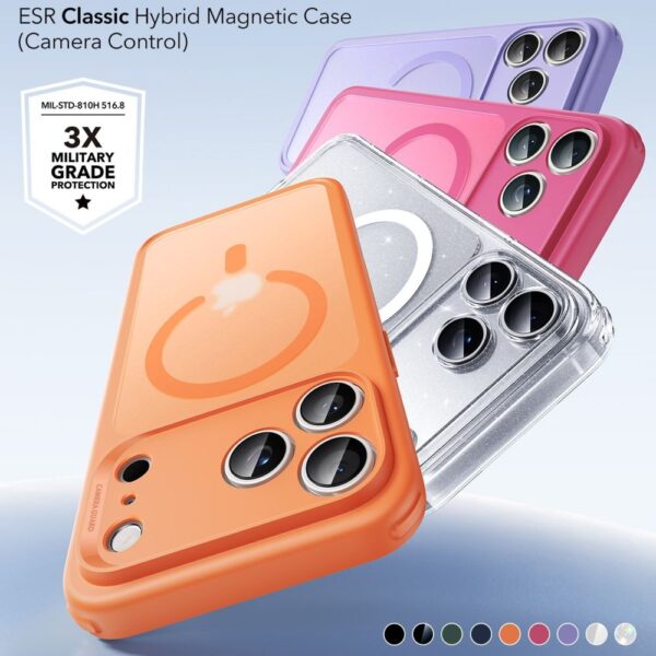 CREATOR: gd-jpeg v1.0 (using IJG JPEG v62), quality = 80 ESR Classic Hybrid MagSafe Case for iPhone 17 Pro - Clear Orangeeng