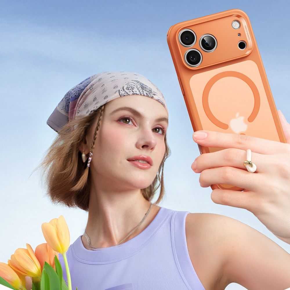 CREATOR: gd-jpeg v1.0 (using IJG JPEG v62), quality = 80 ESR Classic Hybrid MagSafe Case for iPhone 17 Pro - Clear Orangeeng