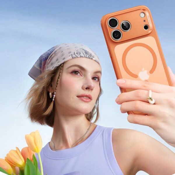 CREATOR: gd-jpeg v1.0 (using IJG JPEG v62), quality = 80 ESR Classic Hybrid MagSafe Case for iPhone 17 Pro Max - Clear Orangeeng