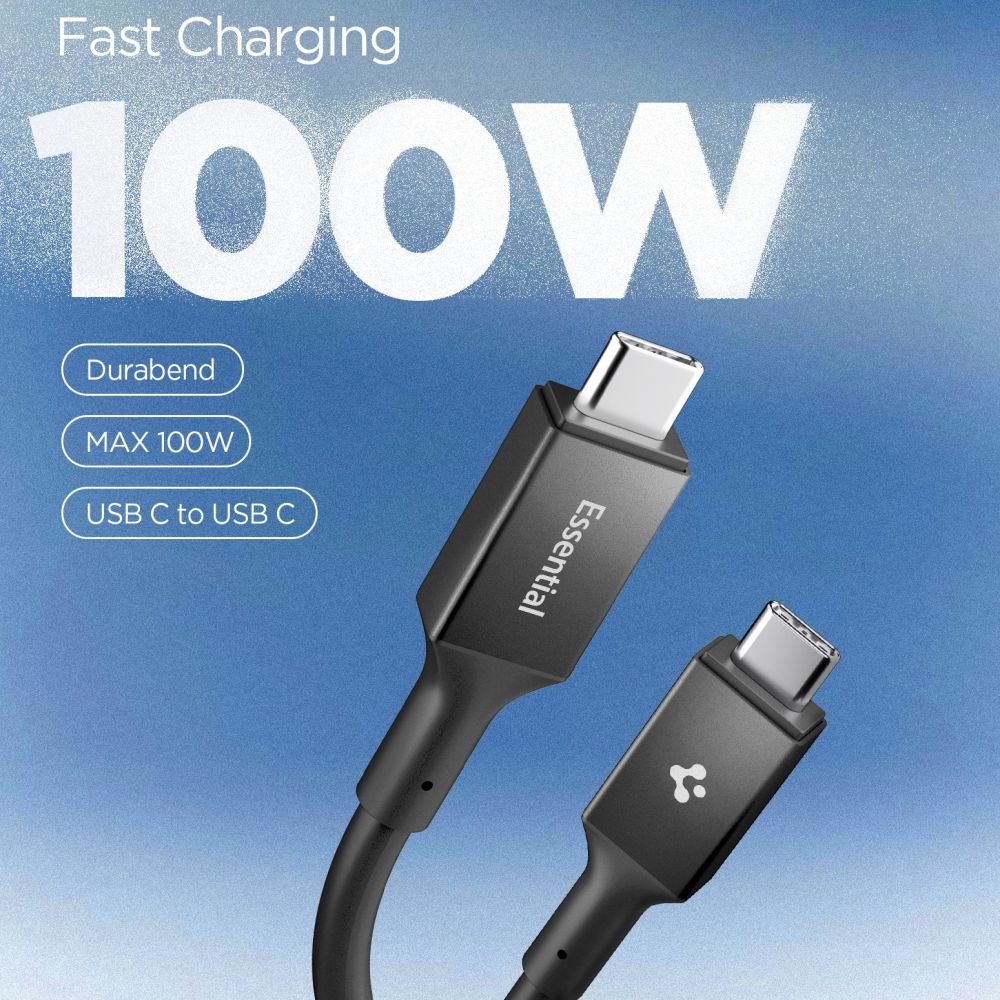 Spigen EB10020CC USB-C Cable 100W 200cm - Blackeng