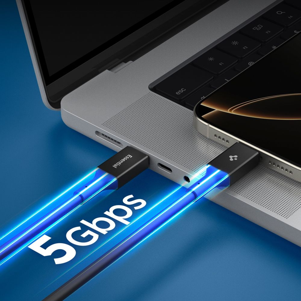 Spigen EB10020CC USB-C Cable 100W 200cm - Blackeng