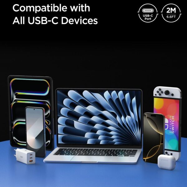 Spigen EB10020CC USB-C Cable 100W 200cm - Blackeng