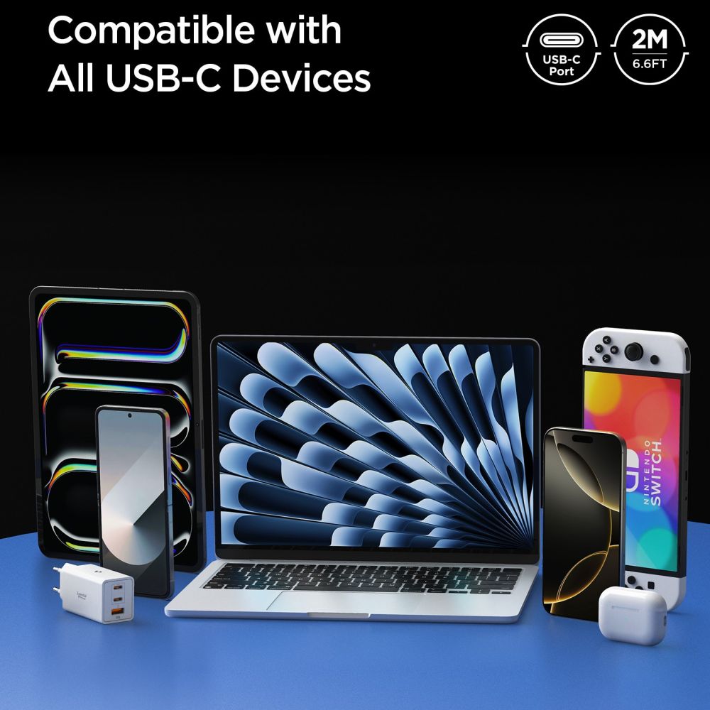 Spigen EB10020CC USB-C Cable 100W 200cm - Blackeng