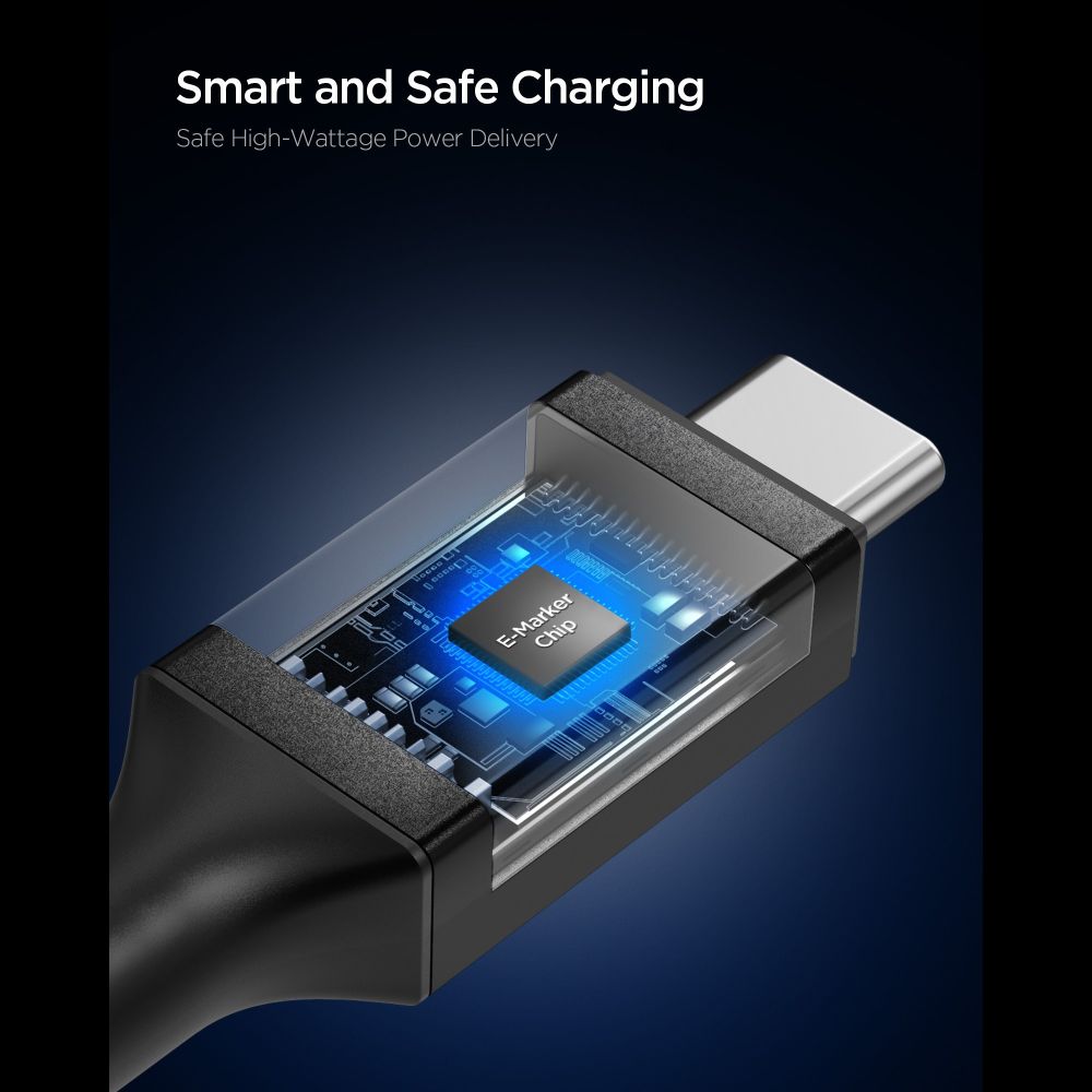 Spigen EB10010CC 100W 100 cm Cable - Blackeng