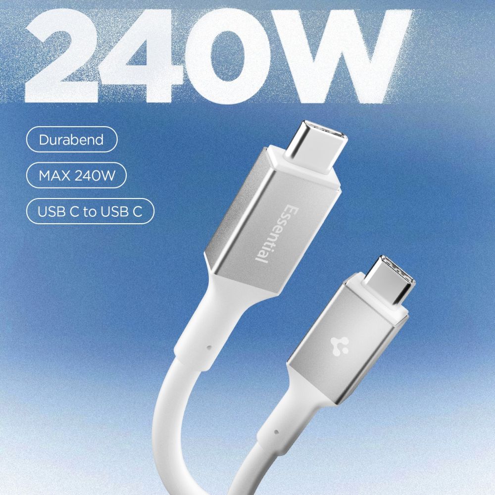 Spigen EB24012CC USB-C Cable 240W 120cm - Whiteeng