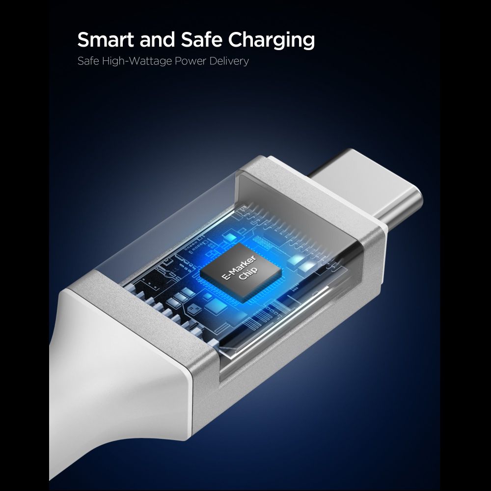 Spigen EB24012CC USB-C Cable 240W 120cm - Whiteeng