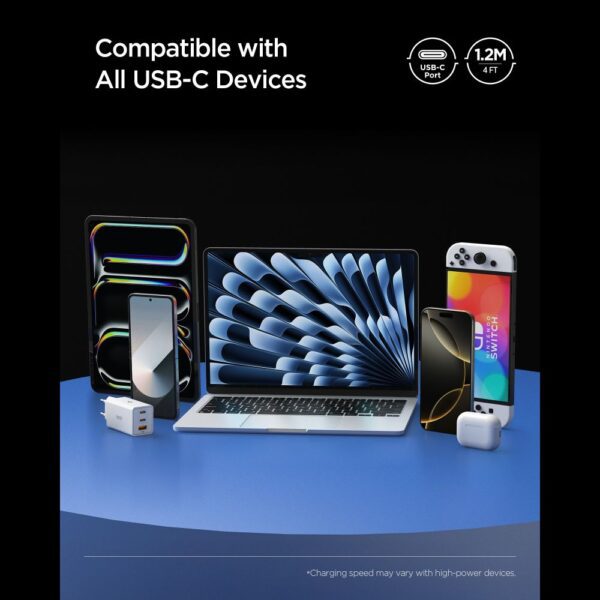 Spigen EB24012CC USB-C Cable 240W 120cm - Whiteeng