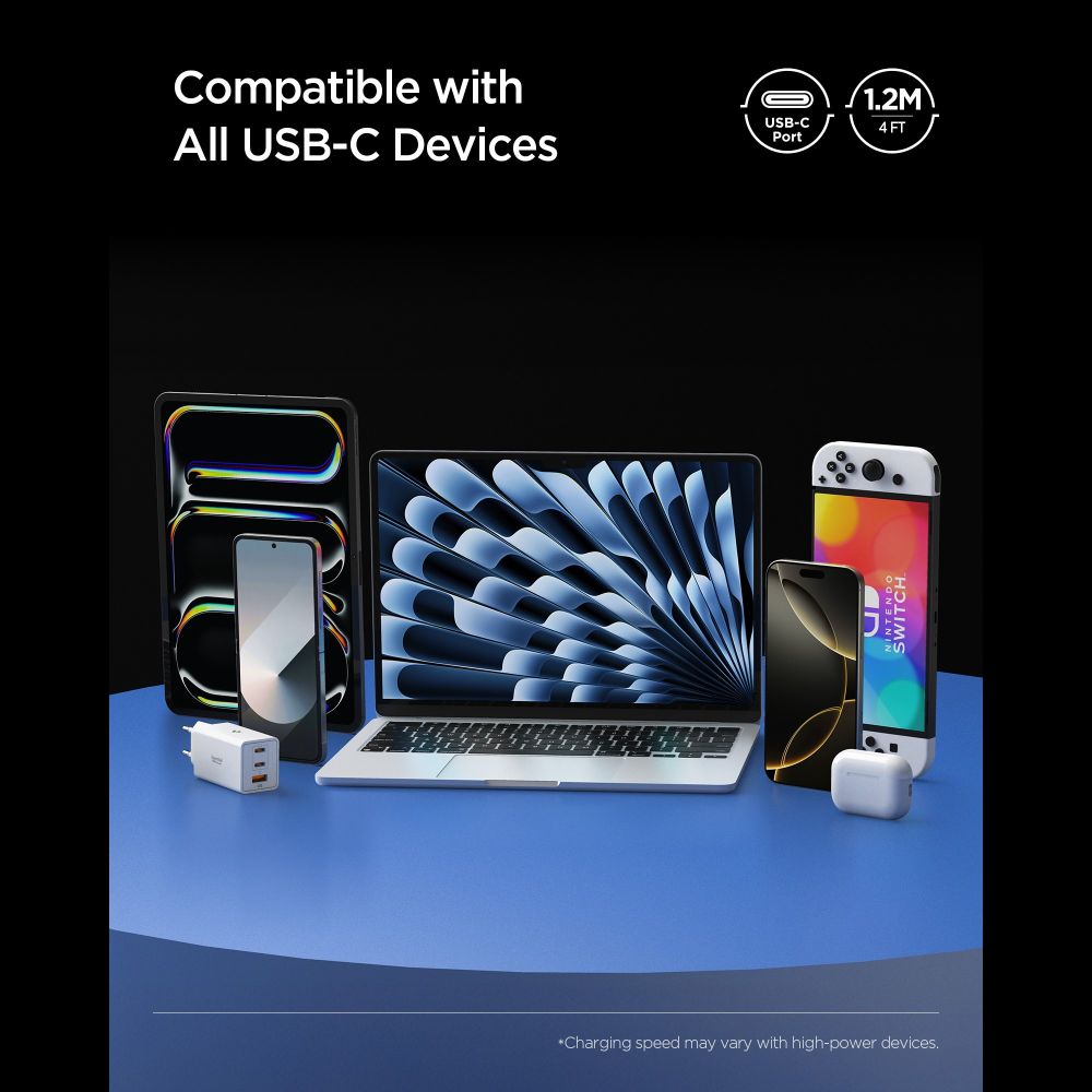 Spigen EB24012CC USB-C Cable 240W 120cm - Whiteeng