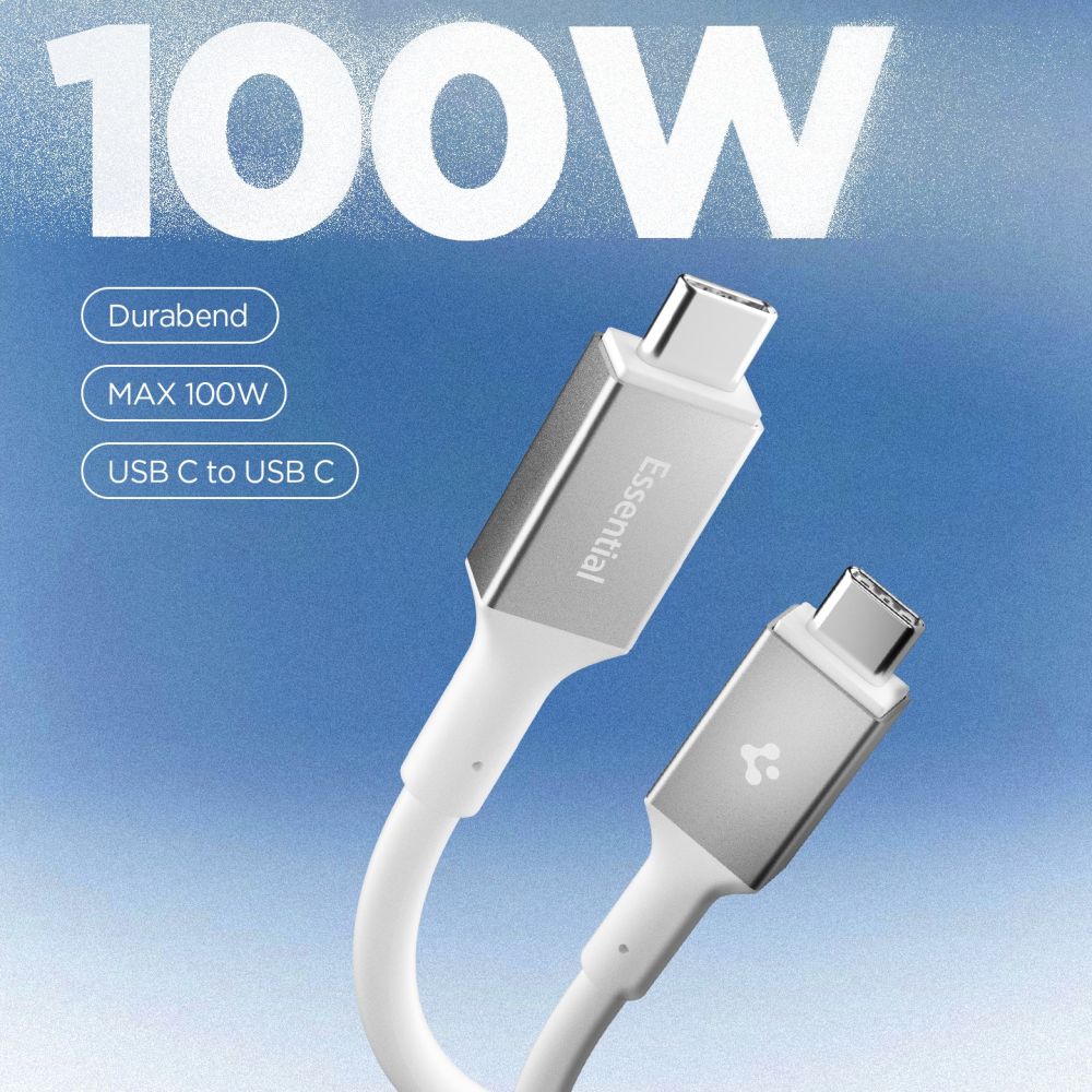Spigen EB10020CC USB-C Cable 100W 200cm - Whiteeng