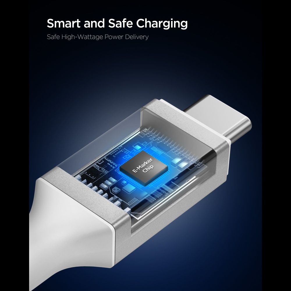 Spigen EB10020CC USB-C Cable 100W 200cm - Whiteeng