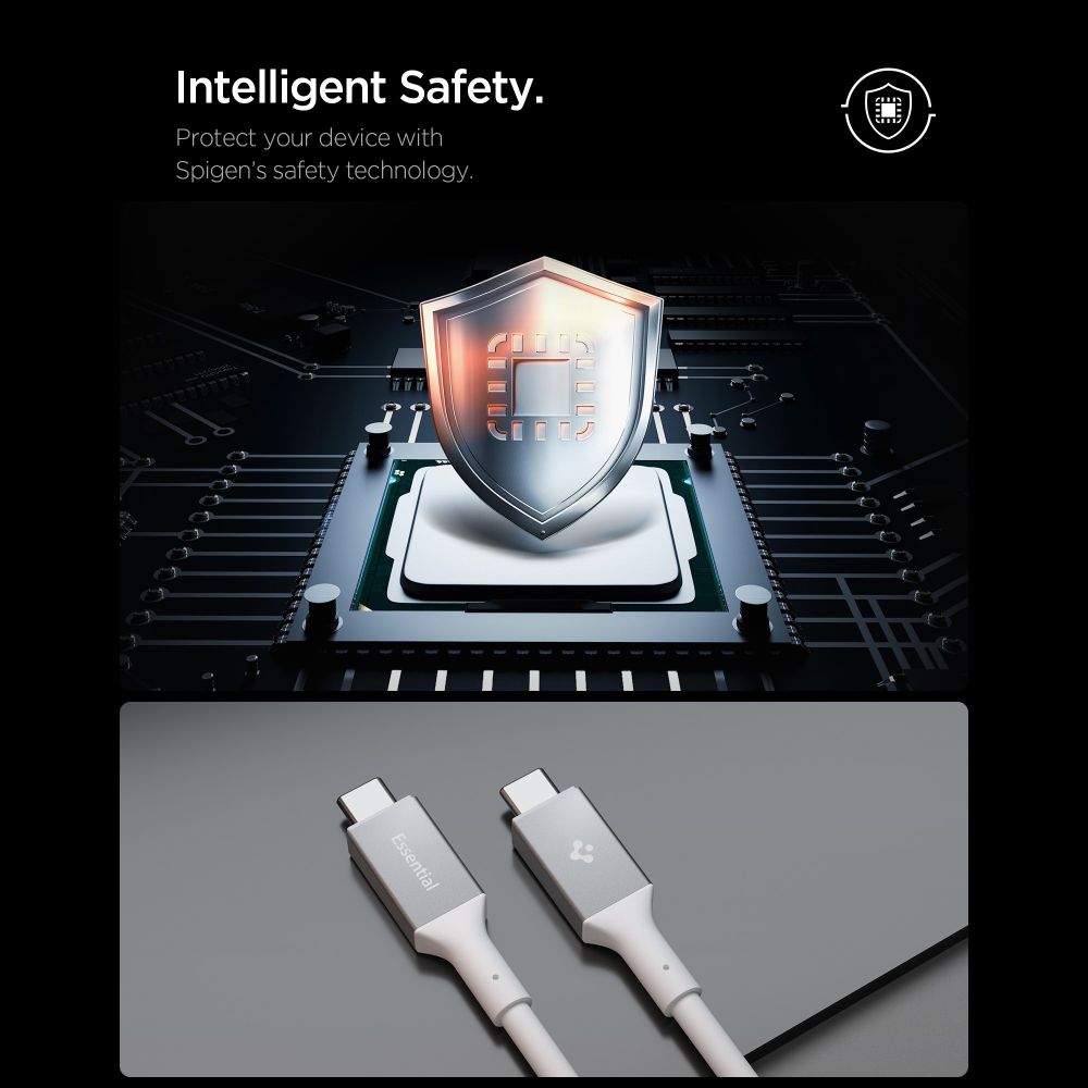 Spigen EB10020CC USB-C Cable 100W 200cm - Whiteeng