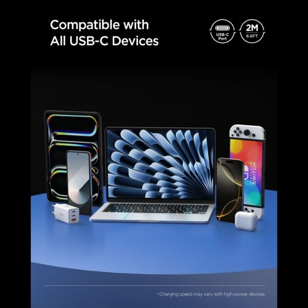 Spigen EB10020CC USB-C Cable 100W 200cm - Whiteeng